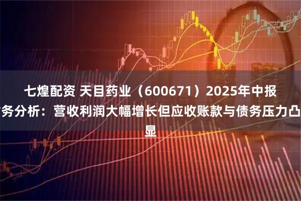 七煌配资 天目药业（600671）2025年中报财务分析：营收利润大幅增长但应收账款与债务压力凸显