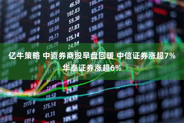 亿牛策略 中资券商股早盘回暖 中信证券涨超7%华泰证券涨超6%